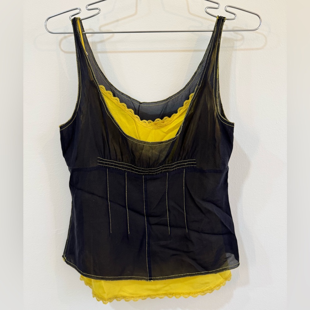 Silk sleeveless layered blouse